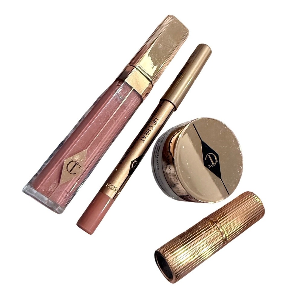 Charlotte Tilbury Makeup Bundle Lip Cheat Lipstick Lip Gloss Magic Cream NEW